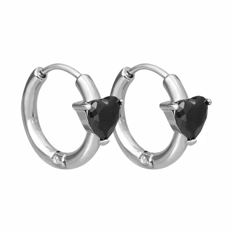 Endless Love Heart Hoop Earrings