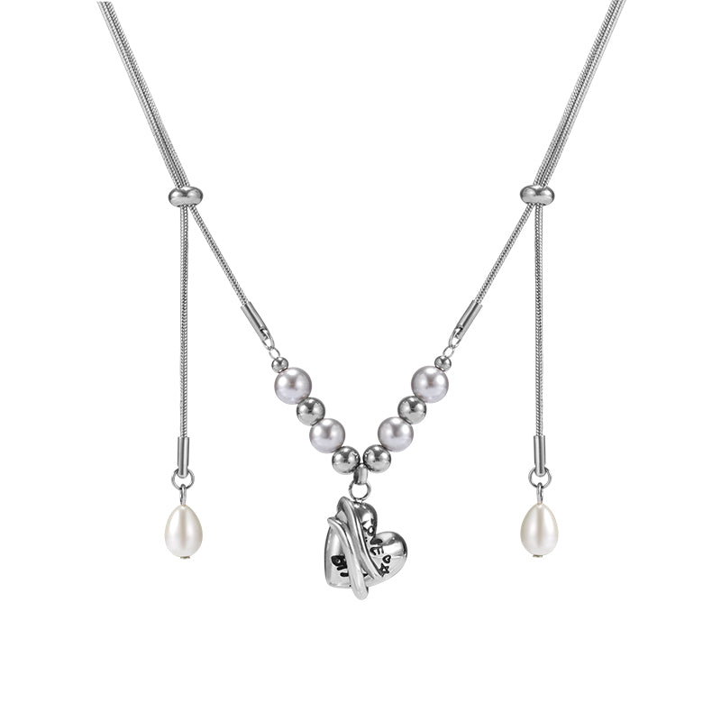Graffiti Heart Pull-Out Necklace
