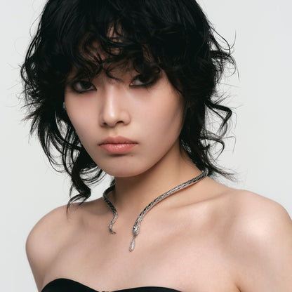 Triple Serpent Pendant Collar
