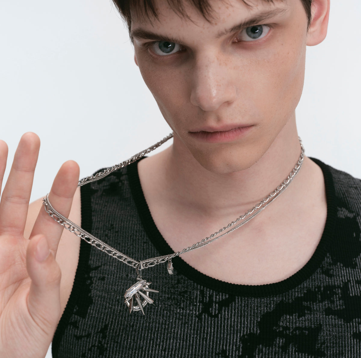 Prismatic Double-Layer Pendant Necklace