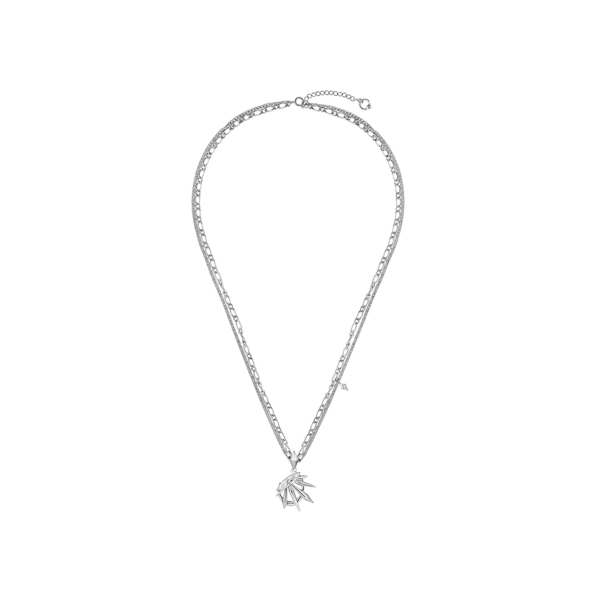Prismatic Double-Layer Pendant Necklace