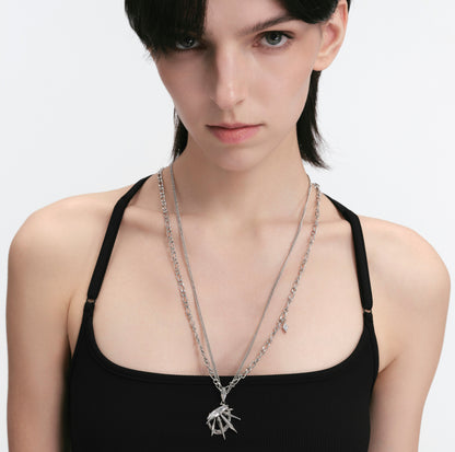 Prismatic Double-Layer Pendant Necklace