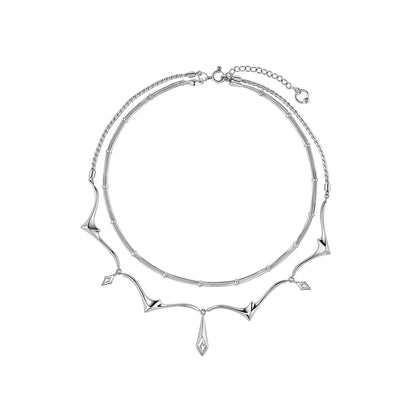 Triple Serpent Prismatic Double-Layer Necklace
