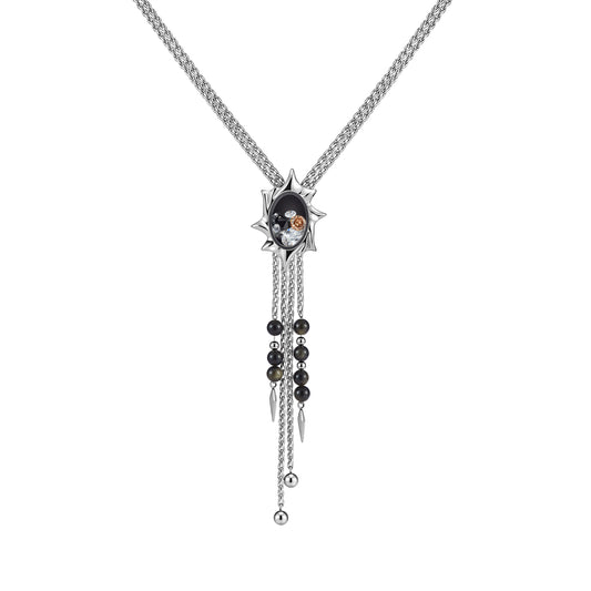 Flowing Light Double-Layer Slider Necklace