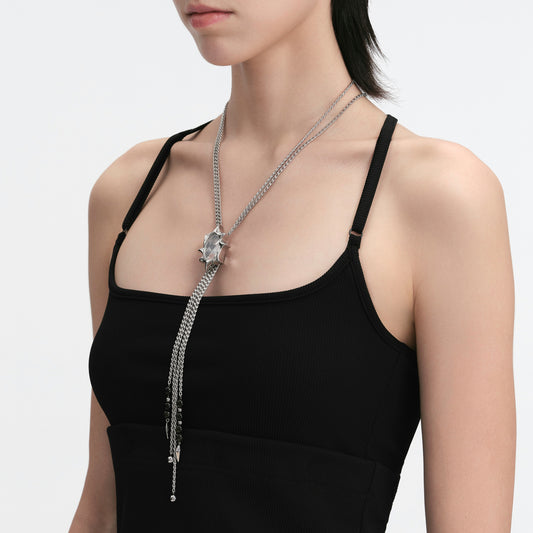 Flowing Light Double-Layer Slider Necklace