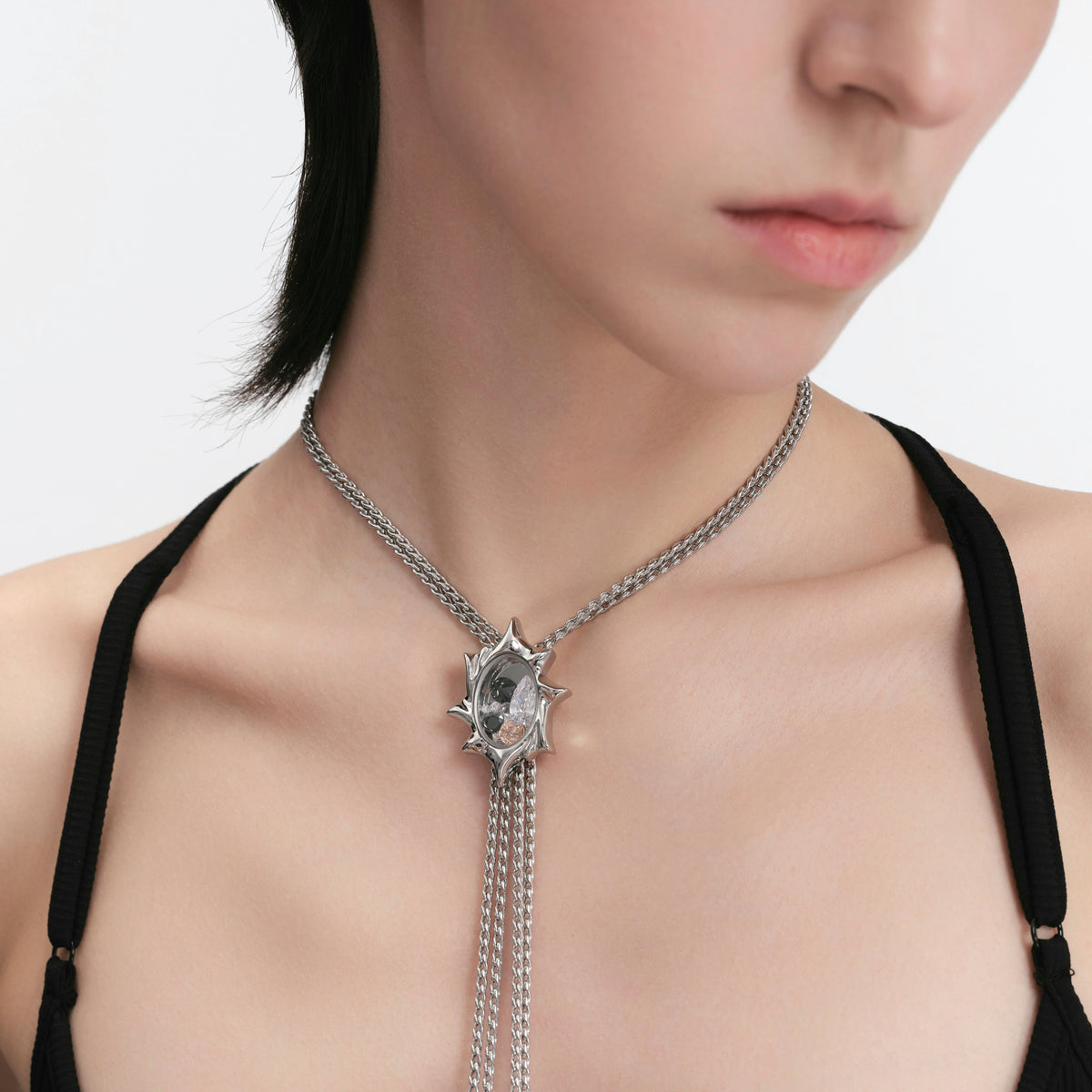 Flowing Light Double-Layer Slider Necklace