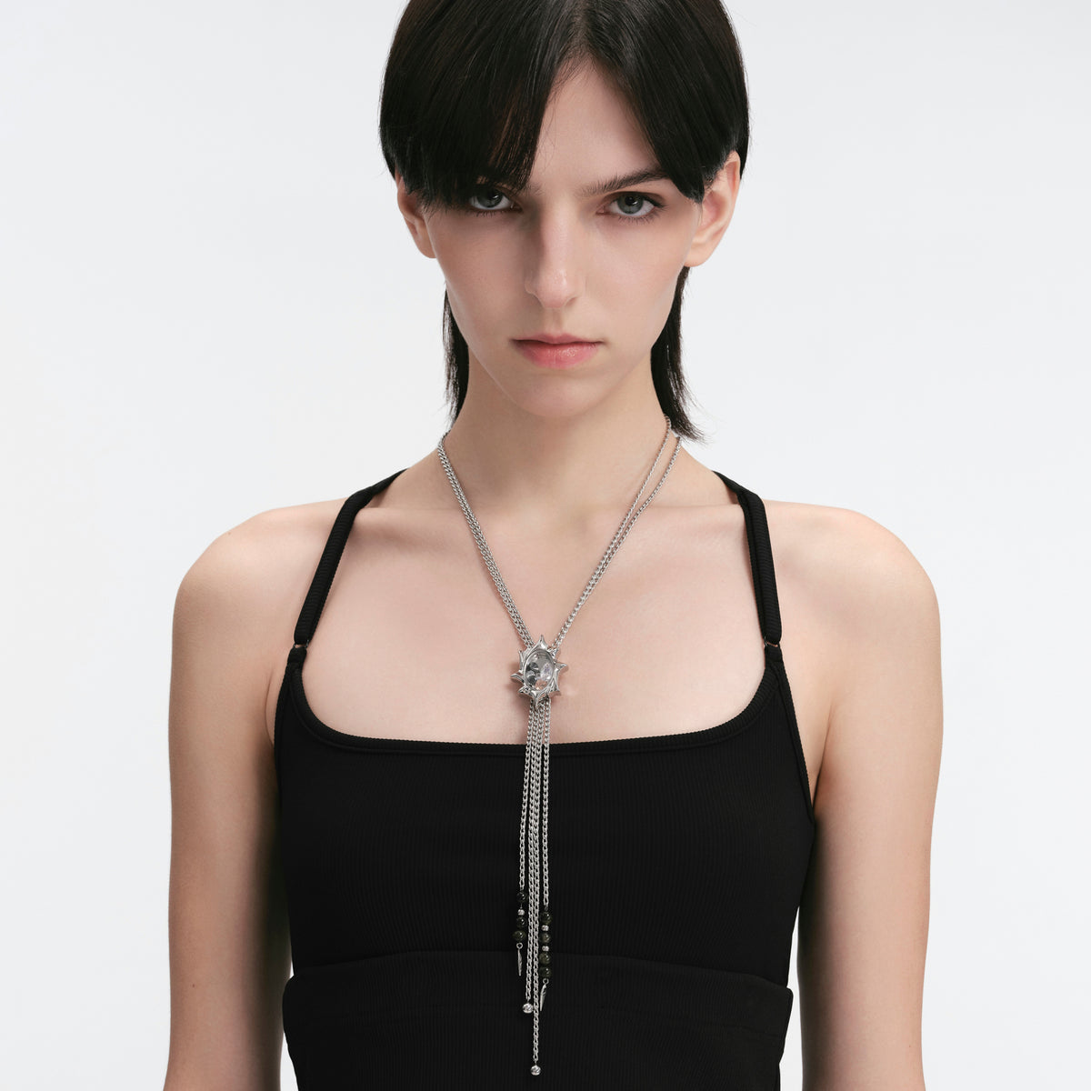 Flowing Light Double-Layer Slider Necklace