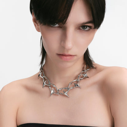 Diamond Prism Spike Necklace