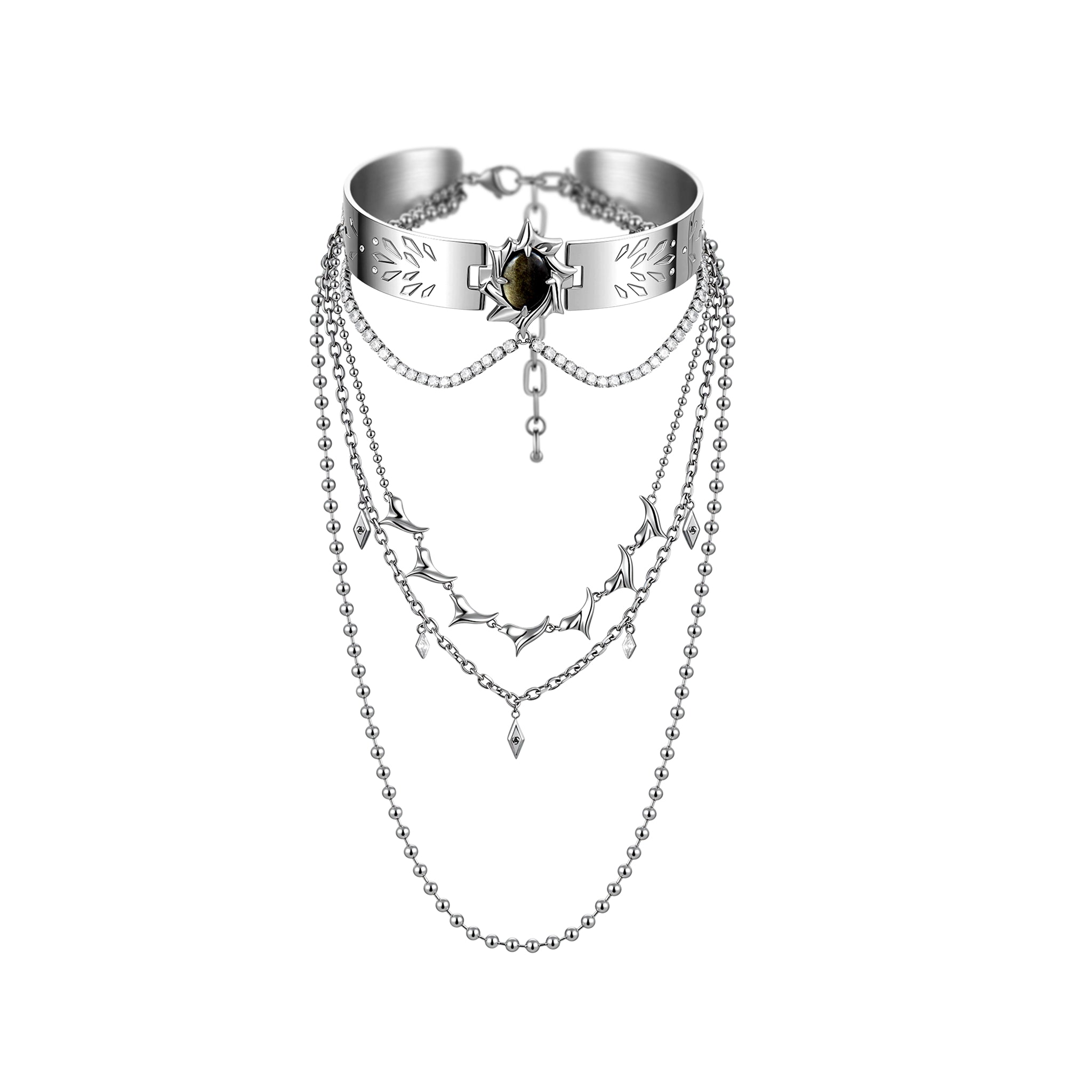 Flowing Light Multi-Layer Choker – Blackheadshop