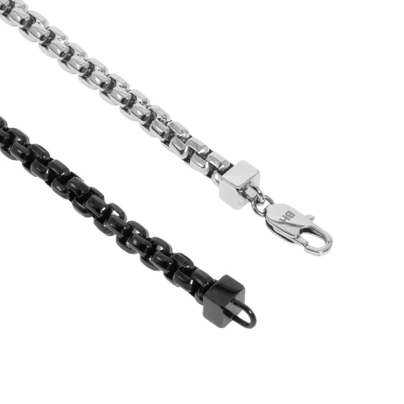 Black & Silver Two-Tone Chain Necklace