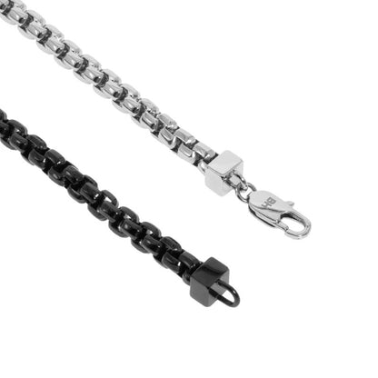 Black & Silver Two-Tone Chain Necklace