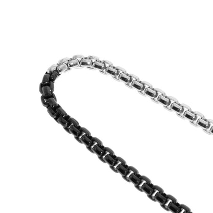 Black & Silver Two-Tone Chain Necklace