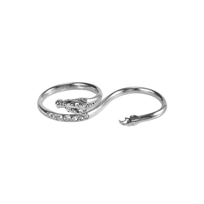 3D Dragon Double Finger Ring