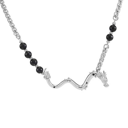 Imperial Jasper Dragon Necklace