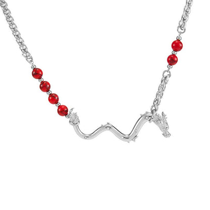 Imperial Jasper Dragon Necklace