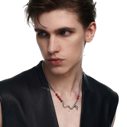 Imperial Jasper Dragon Necklace