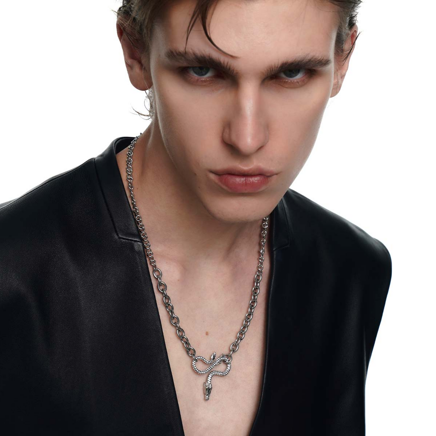 Descending Dragon Pendant Necklace