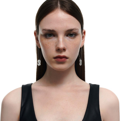 Dragon Emblem Pendant Earrings