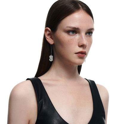 Dragon Emblem Pendant Earrings