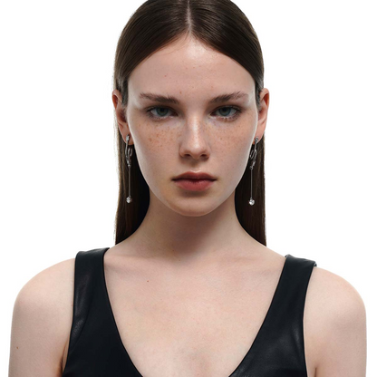 Dragon Pearl Pendant Earrings