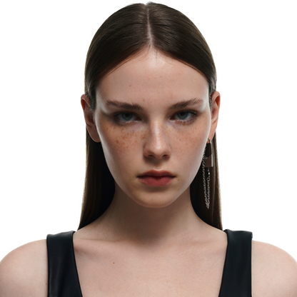 Lover's Interlock Faceted Rhinestone Lock Earring