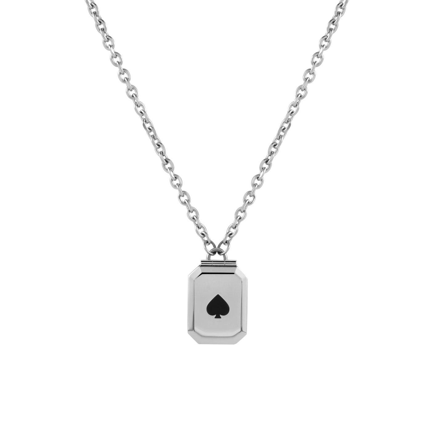 Lover's Interlock Spade and Heart Couples' Necklace