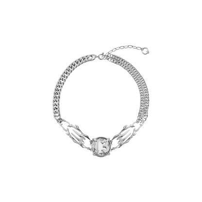 B Hours Rhinestone Necklace