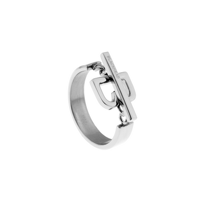 Teddy Girl Silver B Letter Chain Titanium Steel Decorated Ring
