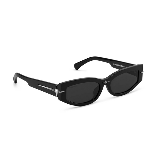 Cat-Eye Starburst Sunglasses (Black)