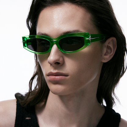 Cat-Eye Starburst Sunglasses (Green)