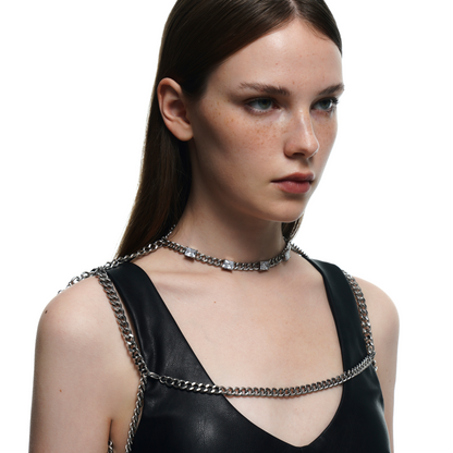 Crystal Decorated Choker & Body Chain