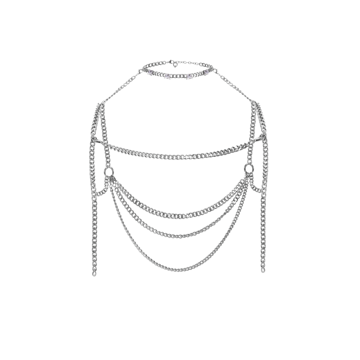 Crystal Decorated Choker & Body Chain