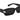 Narrow Frame B Square Sunglasses (Black)