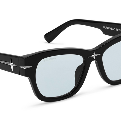Square Frame Starburst Sunglasses (Blue)
