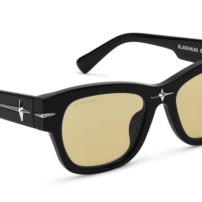 Square Frame Starburst Sunglasses (Orange)