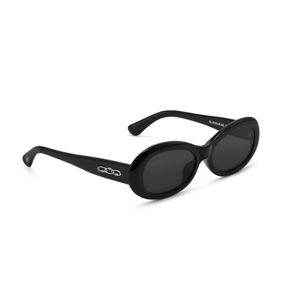 Vintage Style Oval Sunglasses (Black)
