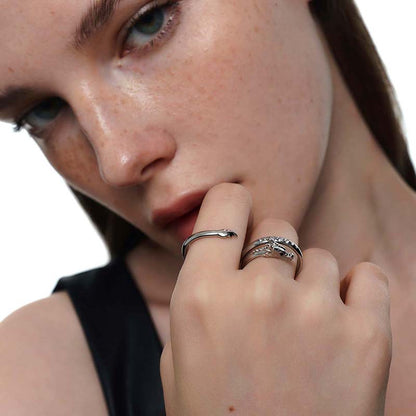 3D Dragon Double Finger Ring