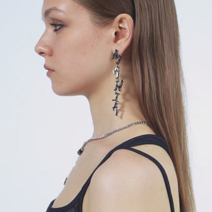 Adjustable Punk Moth Inlay Necklace