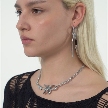 Twisted Knot Hinged Earrings