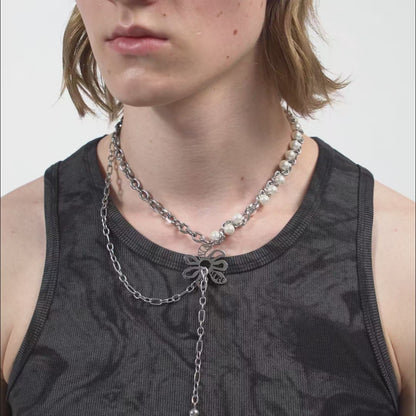 Anti-War Flower Pearl Necklace