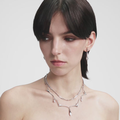 Triple Serpent Prismatic Double-Layer Necklace