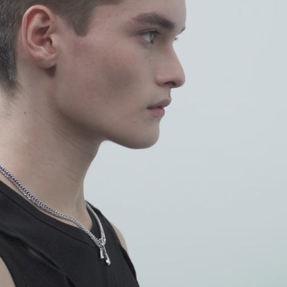 The X-Files Bone Rhinestone Double Pendant Necklace