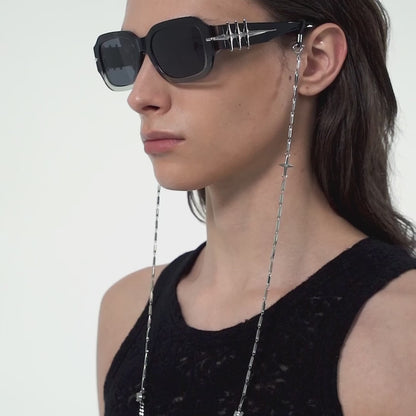 Starburst Rhinestone Decorated Glasses Chain