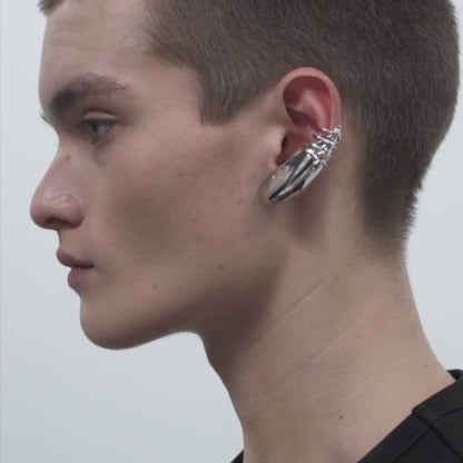 The X-Files Metal Skeleton Circumaural Ear Clip Without Piercing (Single For Left Ear)