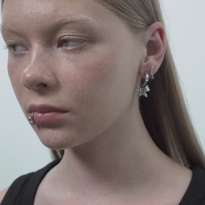 The X-Files Diamond Butterfly Pendant Wrapped Earrings