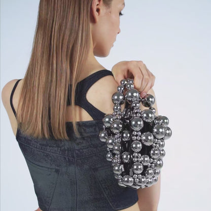 Steel Ball Beaded Crossbody Bag