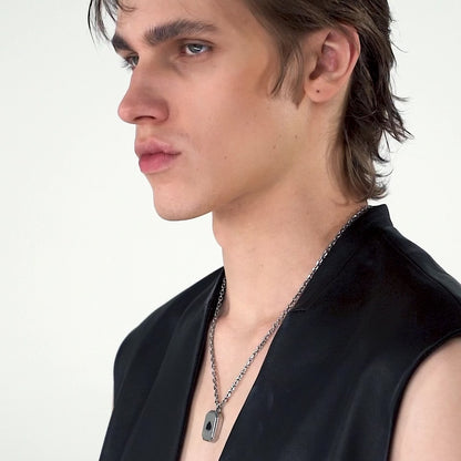 Lover's Interlock Spade and Heart Couples' Necklace