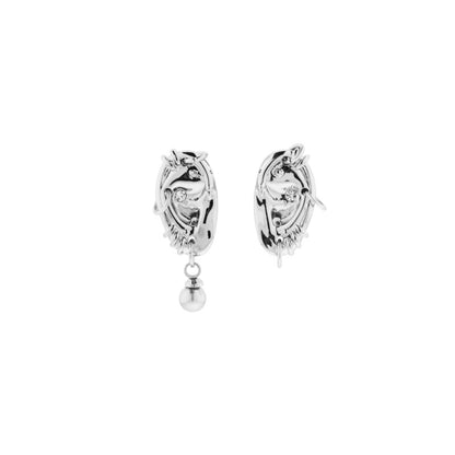 Rebellion Revolution Pierced Ear Charm Stud Earrings
