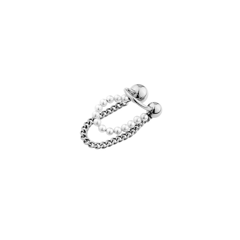 Teddy Girl Teddy Girl Double Strand Pearl Ear Clip