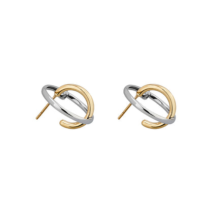 Georgium Sidus Bicolor Orbit Stud Earrings